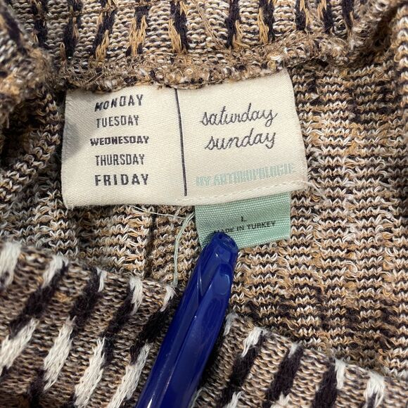 ~ Anthropologie LG P * 3pc Boho Set Bundle Top Skirt Pants-Retro Brown Black LGp - Picture 7 of 16